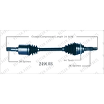 Order New CV Shaft by WORLDPARTS - 249103 For Your Vehicle