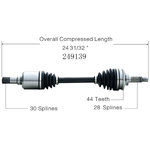 Order New CV Shaft by WORLDPARTS - 249139 For Your Vehicle