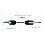 Order New CV Shaft by WORLDPARTS - 249166 For Your Vehicle