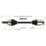 Order Arbre CV neuf par WORLDPARTS - 249170 For Your Vehicle