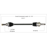 Order Arbre CV neuf par WORLDPARTS - 249217 For Your Vehicle