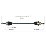 Order Arbre CV neuf par WORLDPARTS - 249218 For Your Vehicle
