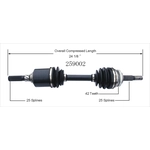 Order Arbre CV neuf par WORLDPARTS - 259002 For Your Vehicle