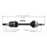 Order New CV Shaft by WORLDPARTS - 259034 For Your Vehicle