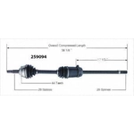 Order New CV Shaft by WORLDPARTS - 259094 For Your Vehicle