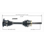 Order Arbre CV neuf de WORLDPARTS - 259099 For Your Vehicle