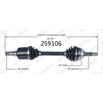 Order New CV Shaft by WORLDPARTS - 259106 For Your Vehicle