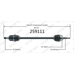 Order Arbre CV neuf par WORLDPARTS - 259111 For Your Vehicle