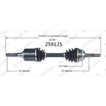 Order Arbre CV neuf par WORLDPARTS - 259125 For Your Vehicle