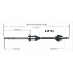 Order Arbre CV neuf par WORLDPARTS - 259144 For Your Vehicle