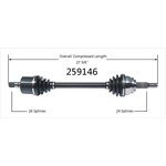 Order Arbre CV neuf par WORLDPARTS - 259146 For Your Vehicle