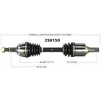 Order Arbre CV neuf par WORLDPARTS - 259150 For Your Vehicle