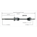Order Arbre CV neuf par WORLDPARTS - 259154 For Your Vehicle
