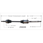 Order New CV Shaft by WORLDPARTS - 259159 For Your Vehicle