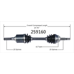Order New CV Shaft by WORLDPARTS - 259160 For Your Vehicle