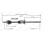 Order New CV Shaft by WORLDPARTS - 259190 For Your Vehicle