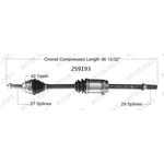 Order Arbre CV neuf par WORLDPARTS - 259193 For Your Vehicle