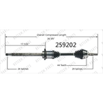 Order Arbre CV neuf par WORLDPARTS - 259202 For Your Vehicle