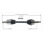 Order Arbre CV neuf par WORLDPARTS - 259204 For Your Vehicle