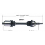 Order New CV Shaft by WORLDPARTS - 259206 For Your Vehicle