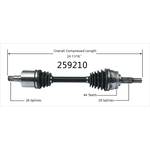 Order Arbre CV neuf par WORLDPARTS - 259210 For Your Vehicle