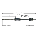 Order New CV Shaft by WORLDPARTS - 259213 For Your Vehicle