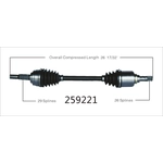Order New CV Shaft by WORLDPARTS - 259221 For Your Vehicle
