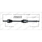 Order New CV Shaft by WORLDPARTS - 259222 For Your Vehicle