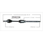 Order New CV Shaft by WORLDPARTS - 259224 For Your Vehicle