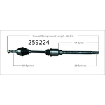 Order New CV Shaft by WORLDPARTS - 259224 For Your Vehicle