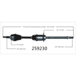 Order New CV Shaft by WORLDPARTS - 259230 For Your Vehicle