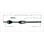 Order New CV Shaft by WORLDPARTS - 259231 For Your Vehicle