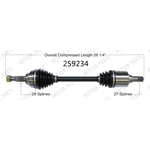 Order New CV Shaft by WORLDPARTS - 259234 For Your Vehicle