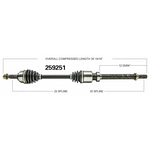 Order Arbre CV neuf de WORLDPARTS - 259251 For Your Vehicle