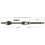 Order Arbre CV neuf par WORLDPARTS - 259251 For Your Vehicle