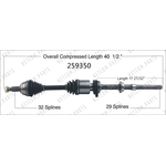 Order New CV Shaft by WORLDPARTS - 259350 For Your Vehicle