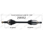 Order New CV Shaft by WORLDPARTS - 259352 For Your Vehicle