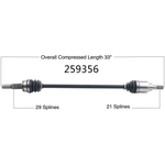 Order New CV Shaft by WORLDPARTS - 259356 For Your Vehicle