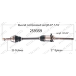 Purchase New CV Shaft by WORLDPARTS - 259359