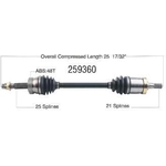 Order New CV Shaft by WORLDPARTS - 259360 For Your Vehicle