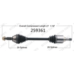 Order New CV Shaft by WORLDPARTS - 259361 For Your Vehicle