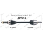 Order New CV Shaft by WORLDPARTS - 259363 For Your Vehicle