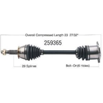 Order New CV Shaft by WORLDPARTS - 259365 For Your Vehicle