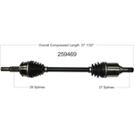 Order New CV Shaft by WORLDPARTS - 259469 For Your Vehicle