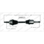 Order New CV Shaft by WORLDPARTS - 289021 For Your Vehicle