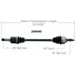 Order WORLDPARTS - 299040 - New CV Shaft For Your Vehicle
