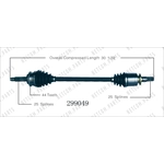 Order Arbre CV neuf par WORLDPARTS - 299049 For Your Vehicle