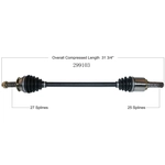 Order WORLDPARTS - 299103 - New CV Shaft For Your Vehicle