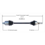 Order New CV Shaft by WORLDPARTS - 319011 For Your Vehicle