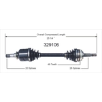 Order New CV Shaft by WORLDPARTS - 329106 For Your Vehicle
